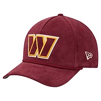 Men's New Era Burgundy Washington Commanders Cord Corduroy 9FORTY A-Frame Adjustable Hat