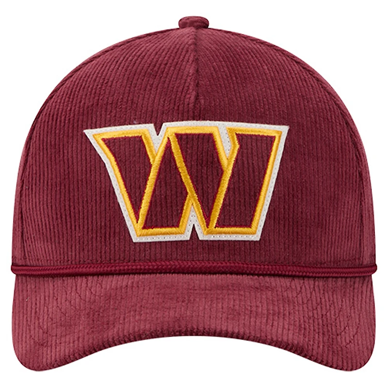 Men's New Era Burgundy Washington Commanders Cord Corduroy 9FORTY A-Frame Adjustable Hat
