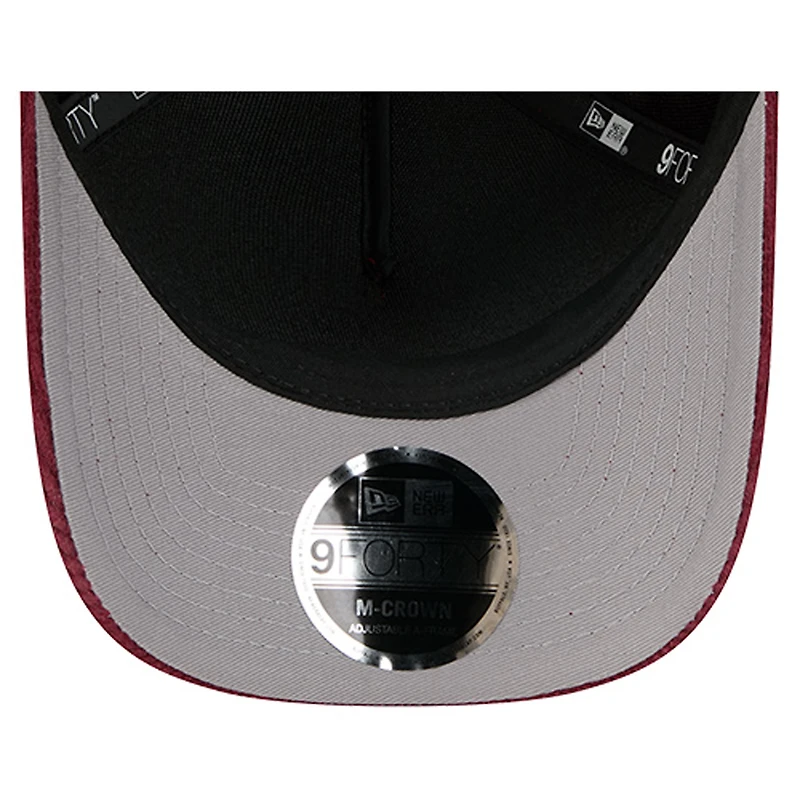Men's New Era Burgundy Washington Commanders Cord Corduroy 9FORTY A-Frame Adjustable Hat