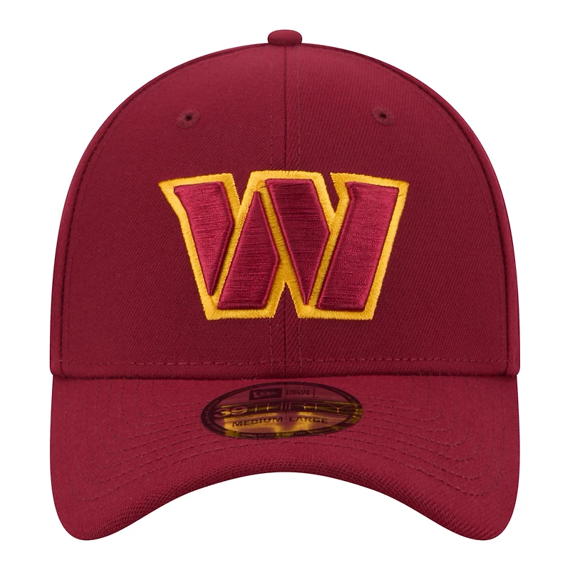 Men's New Era Burgundy Washington Commanders Core Team 39THIRTY Flex Hat
