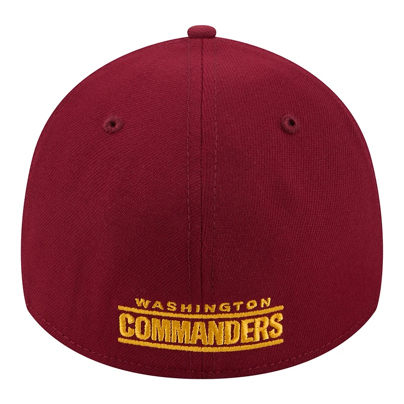 Men's New Era Burgundy Washington Commanders Core Team 39THIRTY Flex Hat