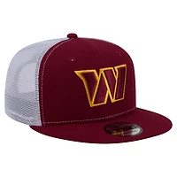 Men's New Era  Burgundy Washington Commanders Core Team 9FIFTY Trucker Snapback Hat