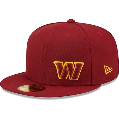 Casquette ajustée New Era Washington Commanders Flawless 59FIFTY bordeaux pour homme