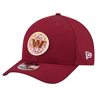 Men's New Era Burgundy Washington Commanders Floral 9FORTY M-Crown Trucker Adjustable Hat