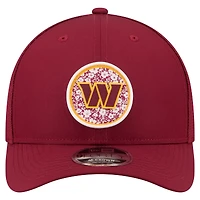 Men's New Era Burgundy Washington Commanders Floral 9FORTY M-Crown Trucker Adjustable Hat