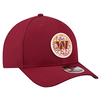 Men's New Era Burgundy Washington Commanders Floral 9FORTY M-Crown Trucker Adjustable Hat