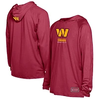 Sweat à capuche fonctionnel New Era bordeaux Washington Commanders pour homme