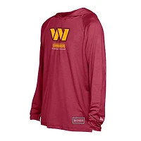 Sweat à capuche fonctionnel New Era bordeaux Washington Commanders pour homme