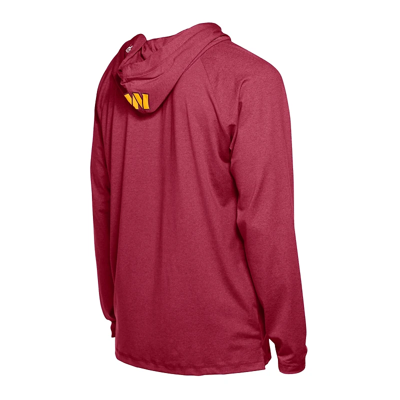 Sweat à capuche fonctionnel New Era bordeaux Washington Commanders pour homme