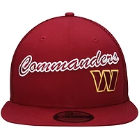 Men's New Era Burgundy Washington Commanders Lit Trucker 9FIFTY Snapback Hat
