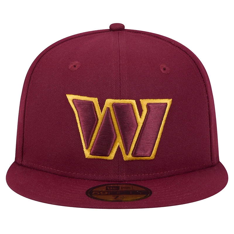 Men's New Era Burgundy Washington Commanders  Main 59FIFTY Fitted Hat