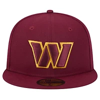 Men's New Era Burgundy Washington Commanders  Main 59FIFTY Fitted Hat
