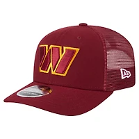 Casquette camionneur 9SEVENTY extensible à boutons-pression New Era bordeaux Washington Commanders pour homme
