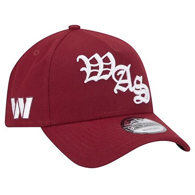 Casquette ajustable en forme de A Mystic 9FORTY Washington Commanders bordeaux New Era pour homme