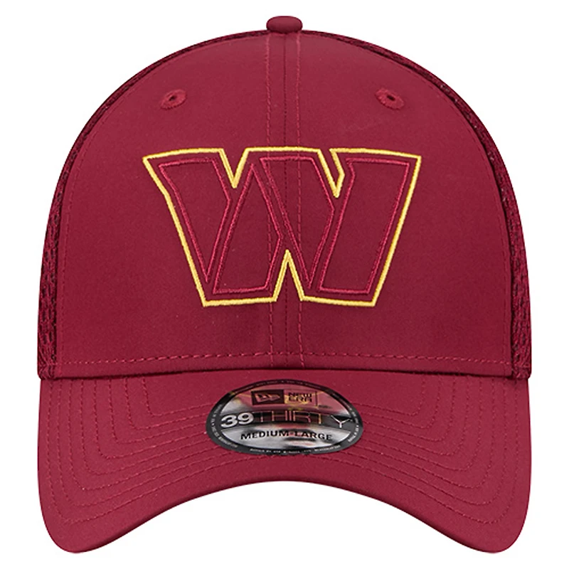 Casquette 39THIRTY Flex bordeaux Washington Commanders Outline pour homme de New Era