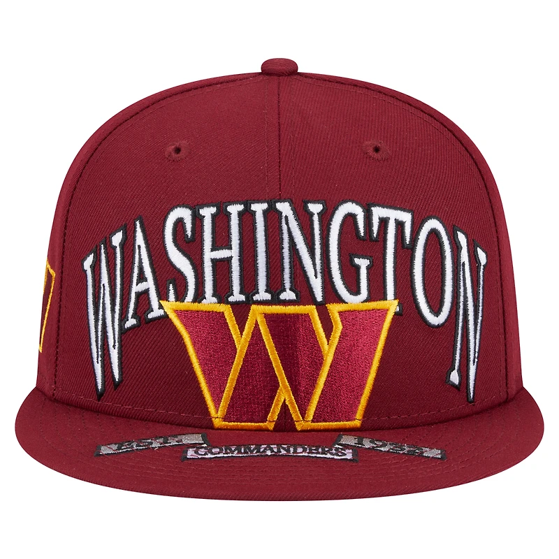 Men's New Era Burgundy Washington Commanders  Oversized 59FIFTY Fitted Hat