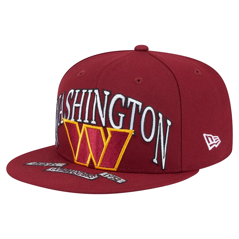 Men's New Era Burgundy Washington Commanders  Oversized 59FIFTY Fitted Hat