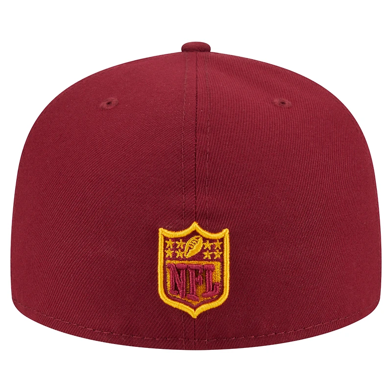 Casquette ajustée surdimensionnée 59FIFTY Washington Commanders bordeaux New Era pour homme