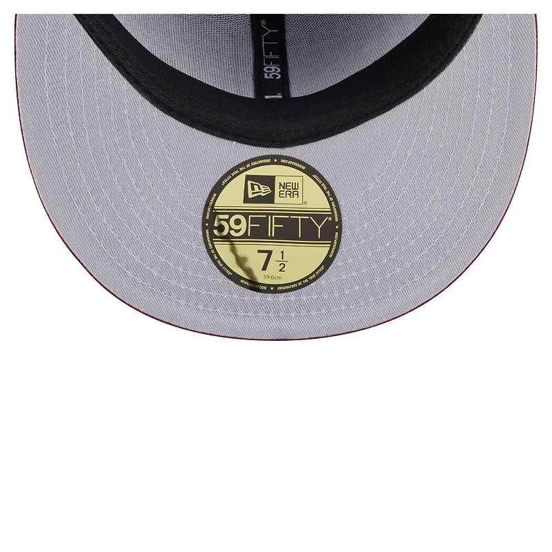 Casquette ajustée surdimensionnée 59FIFTY Washington Commanders bordeaux New Era pour homme