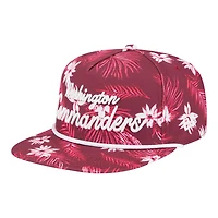 Men's New Era  Burgundy Washington Commanders Palm Print A-Frame 9FIFTY Snapback Hat