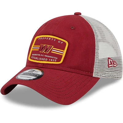Men's New Era  Burgundy Washington Commanders Property Trucker 9TWENTY Adjustable Hat