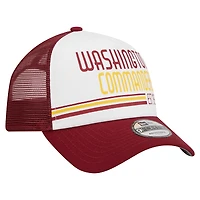 Men's New Era Burgundy Washington Commanders Stacked A-Frame Trucker 9FORTY Adjustable Hat