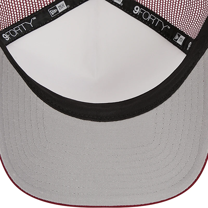 Men's New Era Burgundy Washington Commanders Stacked A-Frame Trucker 9FORTY Adjustable Hat