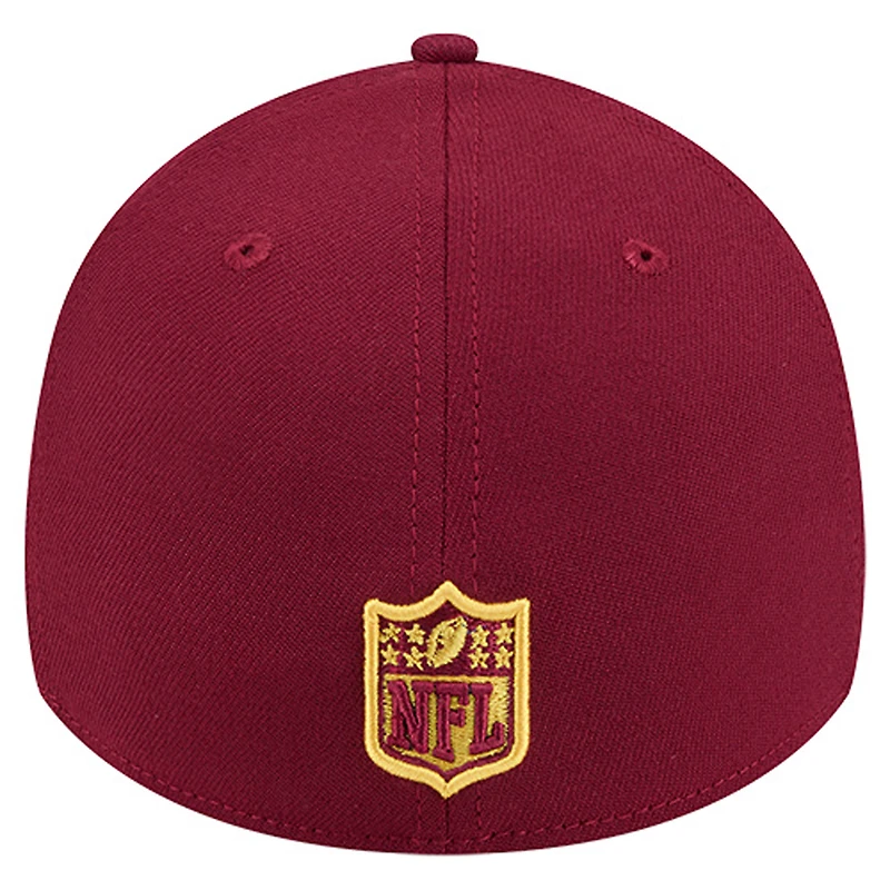 Men's New Era Burgundy Washington Commanders Stripes 39THIRTY Flex Hat