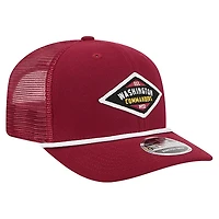 Casquette ajustable 9SEVENTY bordeaux New Era pour homme des Washington Commanders