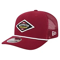 Casquette ajustable 9SEVENTY bordeaux New Era pour homme des Washington Commanders