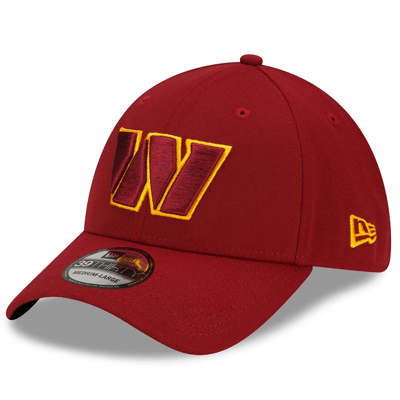 Casquette New Era Flex 39THIRTY Classic bordeaux Washington Commanders pour homme