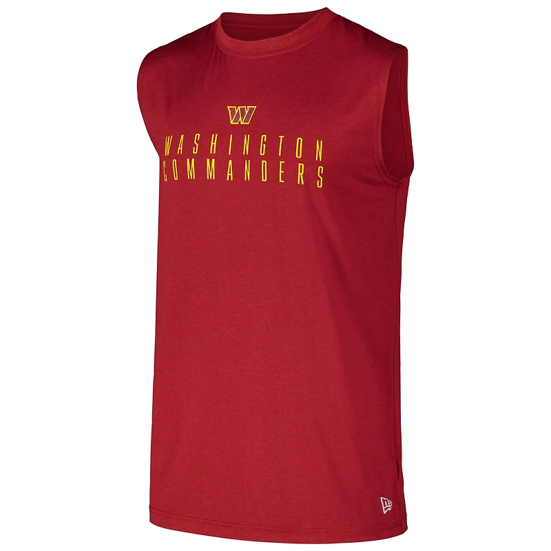 Débardeur bourgogne Washington Commanders Team New Era pour homme