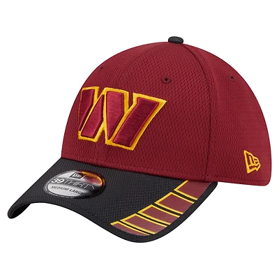 Men's New Era Burgundy Washington Commanders Visor Hit 39THIRTY Flex Hat