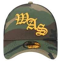 Men's New Era Camo Washington Commanders Mystic Camo A-Frame 9FORTY Adjustable Hat