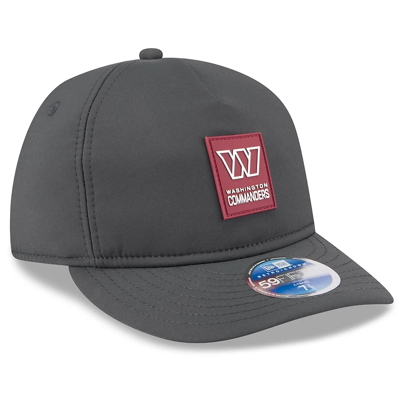 Men's New Era Charcoal Washington Commanders 2025 Sideline Cold Weather Retro Crown 59FIFTY Fitted Hat