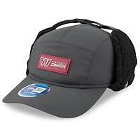Casquette ajustable à oreilles de chien New Era anthracite Washington Commanders 2025 Sideline Runner pour homme