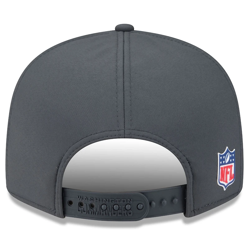 Men's New Era Charcoal Washington Commanders 2025 Sideline Cold Weather Split Panel 9FIFTY Snapback Hat