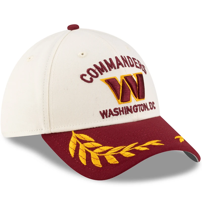 Men's New Era  Cream/Burgundy Washington Commanders 2025 NFL Draft 39THIRTY Flex Hat