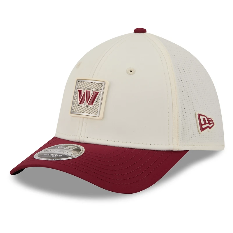 Men's New Era  Cream/Burgundy Washington Commanders 2026 NFL Training Camp 39THIRTY Flex Hat
