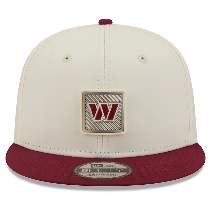 Men's New Era Cream/Burgundy Washington Commanders 2026 NFL Training Camp 9FIFTY Snapback Hat