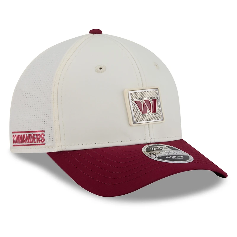 Men's New Era  Cream/Burgundy Washington Commanders 2026 NFL Training Camp 9FORTY Adjustable Hat