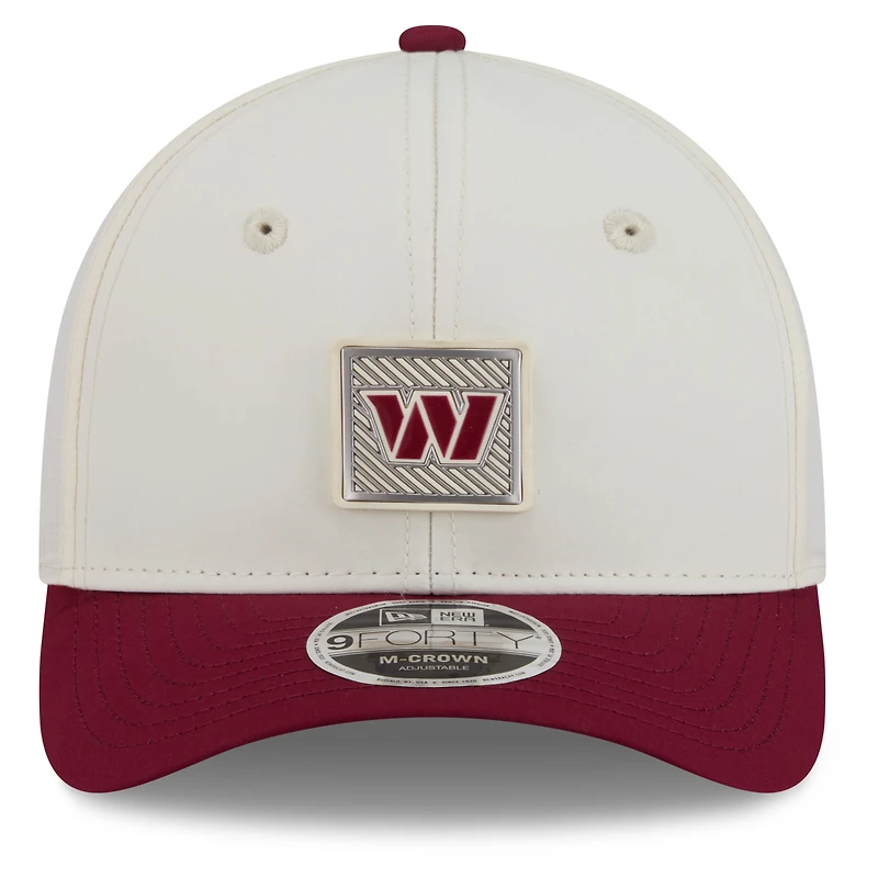 Men's New Era  Cream/Burgundy Washington Commanders 2026 NFL Training Camp 9FORTY Adjustable Hat