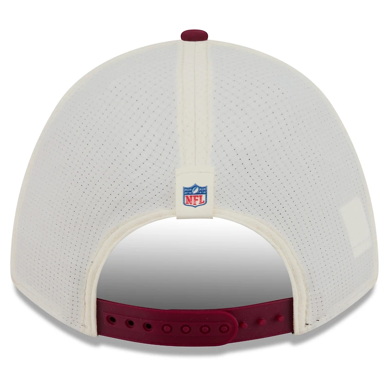 Men's New Era  Cream/Burgundy Washington Commanders 2026 NFL Training Camp 9FORTY Adjustable Hat