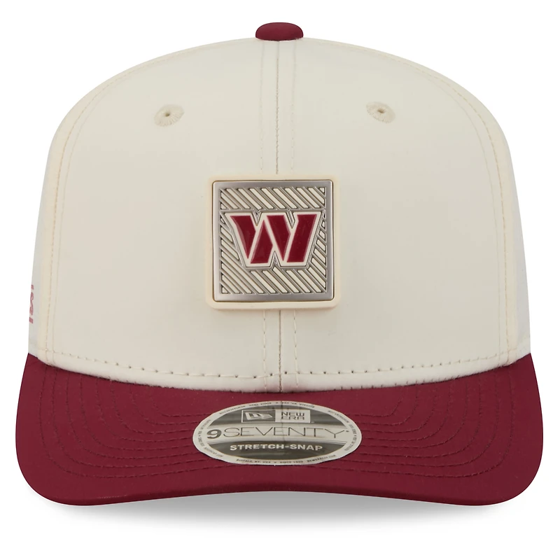 Men's New Era Cream/Burgundy Washington Commanders 2026 NFL Training Camp 9SEVENTY Adjustable Hat