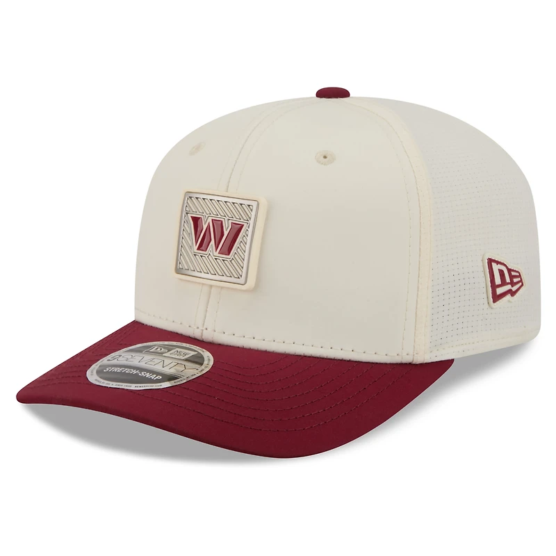 Men's New Era Cream/Burgundy Washington Commanders 2026 NFL Training Camp 9SEVENTY Adjustable Hat