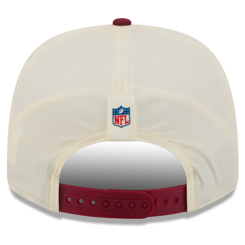 Men's New Era Cream/Burgundy Washington Commanders 2026 NFL Training Camp 9SEVENTY Adjustable Hat