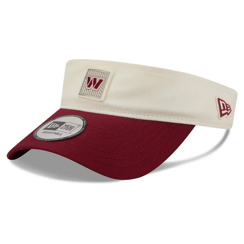 Men's New Era  Cream/Burgundy Washington Commanders 2026 NFL Training Camp Adjustable Visor