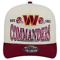 Casquette snapback New Era 9FIFTY Washington Commanders A-Frame pour homme, couleur crème/bordeaux