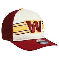 Casquette snapback A-Frame 9FIFTY Trucker pour homme New Era crème/bordeaux Washington Commanders Banner