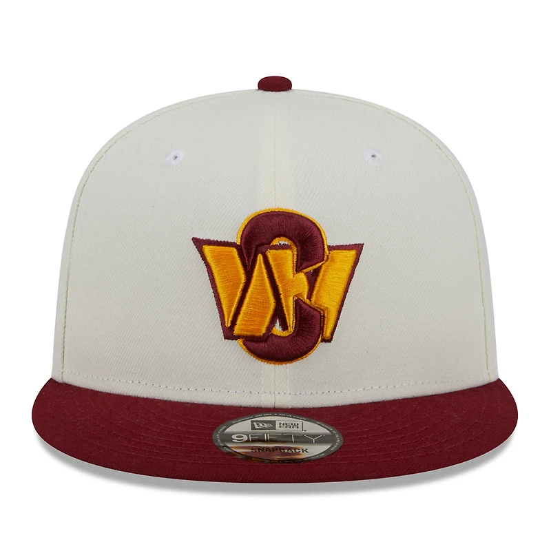 Casquette Snapback 9FIFTY Washington Commanders City Originals New Era crème/bourgogne pour homme